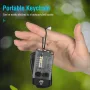 V10L EDC Mini Flashlight 1000LM 100M Range Torch Rechargeable Waterproof Keychain Blue Red UV White Warm Light