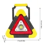 LED Triangle Warning Sign Night Light Warning Lamp Work Light Solar Powered Triangle Warning Sign Lamp With 4 Light Modes