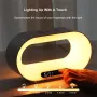 多機能 3 in 1 LEDナイトライト アプリコントロール RGB 雰囲気のあるデスクランプ スマート多機能 ワイヤレス充電器 目覚まし時計