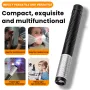 Multifunctional Portable LED Flashlight - White Light, Yellow Light, UV Light Penlight with Type-C Charging and Pen Clip Light