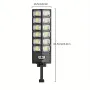 504LED Motion Sensor Solar Street Light Outdoor Home Garden Light Super Bright Waterproof Remote Control Human Body Induction 3 Lighting Mode
