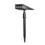Elfeland Solar Powered LED Lawn Light Spotlight Wall Mounted & In-Ground IP65 Waterproof Outdoor Pathway Light Landscape Lighting