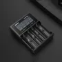 XTAR VC4SL QC3.0 LCDスクリーンディスプレイ 3.6V/3.7V/1.2V リチウムイオンバッテリー充電器 4スロット Type-C 急速充電電流オプション 18650/21700 AAA AAバッテリー用