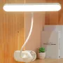 LED Clip-On Desk Lamp 4000mAh Battery Rechargeable 3 Color Temperatures Dimmable Flexible Gooseneck USB Powered