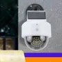 Solar Powered LED Wall Light Outdoor Security Lamp with Motion Sensor & Camera-Style Design Waterproof for Garden Patio & Yard Lighting