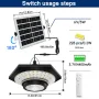 Lampada a sospensione solare con sensore di movimento a 228 LED, impermeabile, con telecomando, 3 modalità, luce da giardino