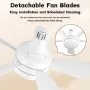 18 Inch E27 Screw Head Fan Light Remote Control Three Color Dimming Detachable Fan Leaf Household Silent Small Fan Light