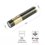 Đèn pin LED Lumintop 800 Lumen 14500 Carbon Fiber Light USB có thể sạc lại Đèn lồng cắm trại ngoài trời Đèn câu cá Đèn pin LED mini
