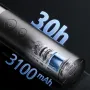 XIAOMI Mijia 2in1 1000LM мощный фонарик двухцветный светильник для чтения, 3100 мАч USB перезаряжаемый многофункциональный светодиодный фонарик, портативный для кемпинга на открытом воздухе рыбалки прогулок