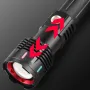 30W White-Light LED Flashlight Tactical Telescopic Zoom Flashlight Band Color Night Light Long Range Outdoor Strong Light