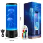 Elfeland RGB 16-Color Fancy LED Jellyfish Lamp Aquarium Remote Control USB Table Night Light Children's Gift Lighting for Home Bedroom Decor