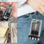V3 Mini Keychain Flashlight Dual LED Head Type C Charging IP65 Waterproof 900LM Small Keyring Rechargeable Torch Light