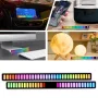 CROSIKO LED Sound Control Pickup Rhythm Ambient Light Strip Colorful LED Rechargeable Battery Car Computer Audio Music DJ Atmosphere Lamp