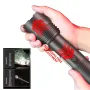 Krachtige XHP70 oplaadbare LED-zaklamp met zijlicht, COB rood en wit licht, waterdichte zaklamp, telescopische zoom, USB-handlantaarn voor noodgevallen op de camping of in de buitenlucht