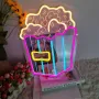 LED Neon Sign Hot Dog Pizza Ice Cream Restaurant Shop Open Decorations Holiday Party Wedding Night Light Home Wall Bar Christmas Decorations Light