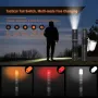 TUNENGE S21 880LM 200M Mini Clip Flashlight with Battery & Diffuser Magenetic Tail Rechargeable Tacitical Switch Pen-shape LED Torch 14500/AA Battery EDC Flashlight for Hiking Camping Outdoor Emergency