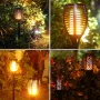 12LED/33LED Solar Garden Light Outdoor Waterproof Flickering Flame Torches Lawn Lamp for Garden Decoration Pathway
