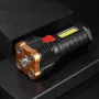 5LED Portable Flashlight Rechargeable Torch COB Side Light 4 Lighting Modes Camping Adventure Spotlight With Power Display