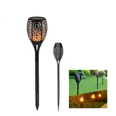 12LED/33LED Solar Garden Light Outdoor Waterproof Flickering Flame Torches Lawn Lamp for Garden Decoration Pathway