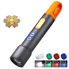 BIKIGHT 1000M Güçlü Uzun Menzilli Yakınlaştırılabilir El Feneri 1200mAh Pil Tip-C Şarj Edilebilir Kamp Işığı