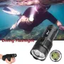 BIKIGHT High Brightness Diving 4 Modes Super Brigh Flashlight Professional Aluminum Scuba Lantern 200M IPX8 Waterproof 5*T40 LED Underwater Torches