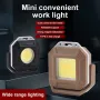 Senter LED COB Isi Ulang Dengan Magnetik, Senter Gantungan Kunci Mini, 4 Warna Cahaya, Braket Putar 360 Derajat, Sempurna Untuk Berkemah Luar Ruangan, Mendaki, Lampu Ringan