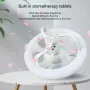 E27 50W 220V Ceiling Fan Bulb With LED Light And Remote Control Chandelier RGB Color Dimmable Ventillator Lamp For Home Lighting