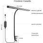 LED Desk Lamp with Clamp 25 Lighting Modes Eye-Caring USB Powered Flexible Gooseneck Adjustable Color and Brightness Timer Function Energy Efficient for Office Home Reading Study