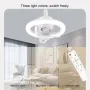 E27 50W 220V Ceiling Fan Bulb With LED Light And Remote Control Chandelier RGB Color Dimmable Ventillator Lamp For Home Lighting