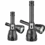 Đèn pin siêu sáng 3000LM, cốc đèn lớn, đèn pin ngoài trời có màn hình điện tử, tiêu cự cố định