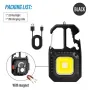 Mini COB LED zaklamp sleutelhanger verlichting schroevendraaier noodsleutel hamer draagbare sleutelhanger werklamp zaklamp buiten kamperen