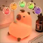 RGB Silicone Cartoon LED Night Light, USB Rechargeable Timing Lamp Room Decoration Cute Light