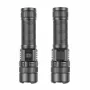P70 Torcia LED potente, estremamente luminosa, 3 modalità + torcia LED zoomabile, lanterna LED ricaricabile tramite USB, batteria 26650, ideale per campeggio, luce di emergenza