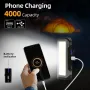 Powerful XPE LED+COB Dual Light Sources Work Light 4000mAh Power Bank Flashlight TYPE-C Rechargeable With Magnet Outdoor Camping Emergency Lantern
