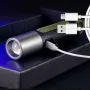 Multifunctional Outdoor Flashlight 1200mAh with Strong Focus Adjustable Brightness and Rechargeable Battery for Camping Torch