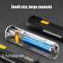 Multi Light Source 250LM Portable LED Flashlight with Side Light USB Rechargeable Strong Light Outdoor Portable LED Torch Maintenance Light for Camping Outdoors Home Emergency