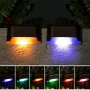 4PCS সোলার ডেক লাইট LED ওয়াটারপ্রুফ আউটডোর সোলার চালিত LED স্টেপ লাইট ডেক সিঁড়ি প্যাটিও পাথ ইয়ার্ড গার্ডেন ডেকোরের জন্য