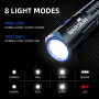 WARSUN Rechargeable Flashlight 1900 Lumens 5500 Mah Super Bright Magnet Flash Light Powerful Handheld LED Portable Waterproof Flashlight