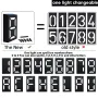 Solar DIY Digital Door Plate Light Led Wall Lamp Door Sign Light Outdoor Decorative Garden Villa