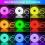 5m 10m Smart Neon Strip RGB LED Neon Light Strip Kit IP67 Waterproof 24V 12W/M Ra92 Flexible LED Strip APP & Remote Control
