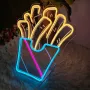 LED Neon Sign Hot Dog Pizza Ice Cream Restaurant Shop Open Decorations Holiday Party Wedding Night Light Home Wall Bar Christmas Decorations Light