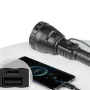 Đèn pin siêu sáng 3000LM, cốc đèn lớn, đèn pin ngoài trời có màn hình điện tử, tiêu cự cố định