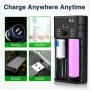 [USA Direct] K2 Dual-Slot Universal with USB Port Battery Charger Flashlight RC Toys Home Tools Rechargeable Battery Charger