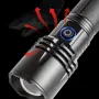P50 LED Powerful Zoomable Flashlight USB Rechargeable Outdoor Camping Zoom Flash Light Super Bright Portable LED Torch Lamp