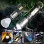 Multifunctional Outdoor Flashlight 1200mAh with Strong Focus Adjustable Brightness and Rechargeable Battery for Camping Torch