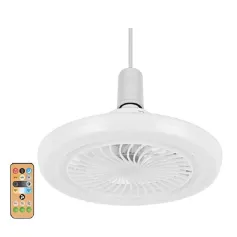 2-in-1 Three-speed Mode LED Fan Light LED Lamp Bead E27 Screw Fan Light Remote Control Wall Control Bedroom Light Fan Ceiling