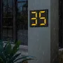 Solar DIY Digital Door Plate Light Led Wall Lamp Door Sign Light Outdoor Decorative Garden Villa