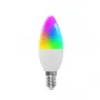 Lâmpada inteligente WiFi 5W E14 RGB+WW+CW, funciona com o aplicativo TUYA, compatível com Alexa, controle de voz de 2,4 GHz, LED com eficiência energética