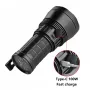 HAIKELITE HK08 60000LM 1340M Long Range Powerful LED Flashlight Type-C USB Rechargeable 4*21700 High Power Output Strong Camping Torch Light