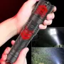 BIKIGHT XHP70 1500LM 300m ultraheldere, sterke zaklamp, krachtige LED-zaklamp, type C, oplaadbaar, telescopisch zoomobjectief